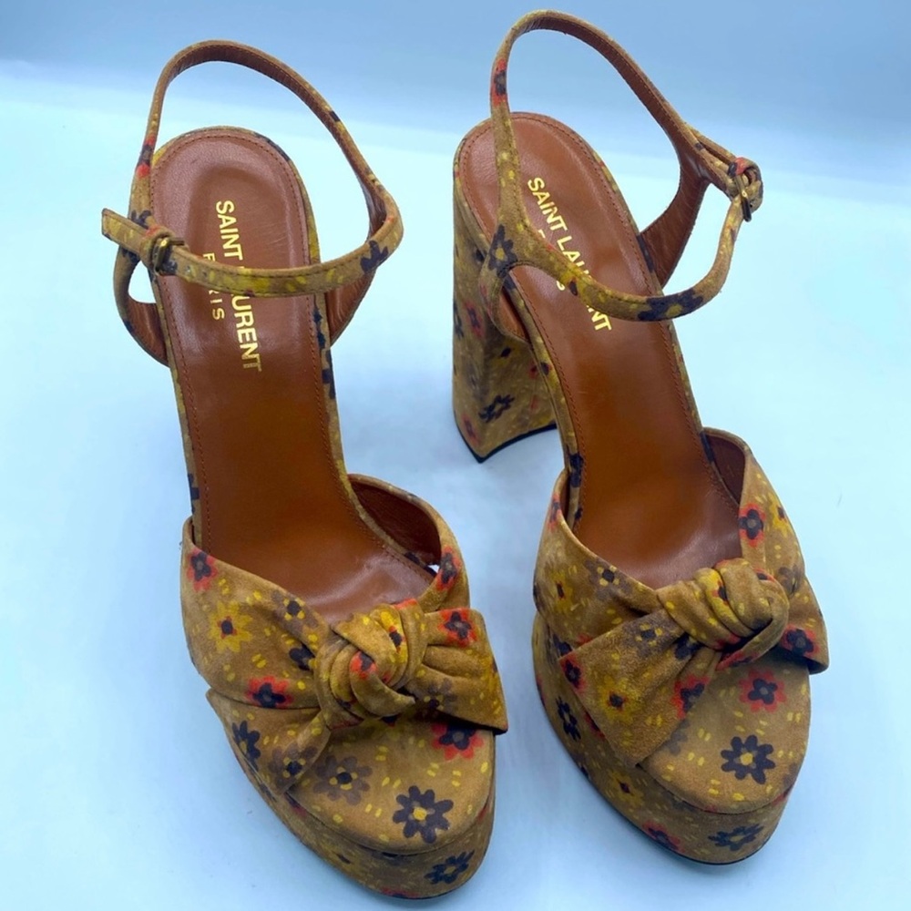 YSL retro platform heels